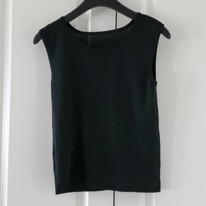 Black Knit Tank and Cardigan 3/4 Sleeve Set